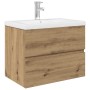 Mueble para lavabo con lavabo integrado y grifo roble artesanal de , Tocadores de baño - Ref: Foro24-3328932, Precio: 218,73 ...