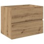 Mueble para lavabo con lavabo integrado y grifo roble artesanal de , Tocadores de baño - Ref: Foro24-3328932, Precio: 218,73 ...