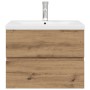 Mueble para lavabo con lavabo integrado y grifo roble artesanal de , Tocadores de baño - Ref: Foro24-3328932, Precio: 218,73 ...