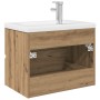 Mueble para lavabo con lavabo integrado y grifo roble artesanal de , Tocadores de baño - Ref: Foro24-3328932, Precio: 218,73 ...