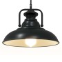 Lámpara colgante E27 negra Ø 31 cm Hierro de , Lámparas - Ref: Foro24-4103456, Precio: 53,43 €, Descuento: %