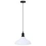 Lámpara colgante regulable altura E27 blanco brillante Ø 31cm de , Lámparas - Ref: Foro24-4103442, Precio: 32,28 €, Descuento: %