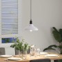 Lámpara colgante regulable altura E27 blanco brillante Ø 31cm de , Lámparas - Ref: Foro24-4103442, Precio: 32,28 €, Descuento: %