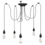 Lámpara colgante con 5 portalámparas E27 metal negro de , Lámparas - Ref: Foro24-4103454, Precio: 36,18 €, Descuento: %