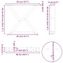 Patas para mesa de centro 2 uds acero negro 50x(42-43,3) cm de , Patas para mesas - Ref: Foro24-4012704, Precio: 86,91 €, Des...