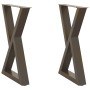 Patas para mesa de comedor 2 uds acero natural 50x(72-73,3) cm de , Patas para mesas - Ref: Foro24-4012719, Precio: 101,39 €,...