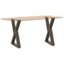 Patas para mesa de comedor 2 uds acero natural 50x(72-73,3) cm de , Patas para mesas - Ref: Foro24-4012719, Precio: 101,39 €,...