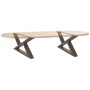 Patas para mesa centro 2 uds acero natural 70x(30-31,3)cm acero de , Patas para mesas - Ref: Foro24-4012695, Precio: 80,25 €,...