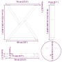 Patas para mesa de comedor 2 uds blanco 70x(72-73,3) cm de , Patas para mesas - Ref: Foro24-4012725, Precio: 120,33 €, Descue...