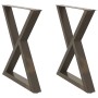 Patas para mesa de comedor 2 uds acero natural 70x(72-73,3) cm de , Patas para mesas - Ref: Foro24-4012727, Precio: 131,82 €,...