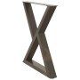 Patas para mesa de comedor 2 uds acero natural 70x(72-73,3) cm de , Patas para mesas - Ref: Foro24-4012727, Precio: 131,82 €,...