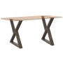 Patas para mesa de comedor 2 uds acero natural 70x(72-73,3) cm de , Patas para mesas - Ref: Foro24-4012727, Precio: 131,82 €,...