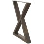 Patas para mesa de comedor 2 uds acero natural 80x(72-73,3) cm de , Patas para mesas - Ref: Foro24-4012731, Precio: 122,57 €,...