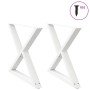 Patas para mesa de comedor 2 uds acero blanco 90x(72-73,3) cm de , Patas para mesas - Ref: Foro24-4012733, Precio: 132,39 €, ...