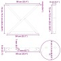 Patas para mesa de comedor 2 uds acero blanco 90x(72-73,3) cm de , Patas para mesas - Ref: Foro24-4012733, Precio: 132,39 €, ...