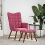 Sillón de relax con reposapiés terciopelo rojo tinto de , Sillones - Ref: Foro24-4016826, Precio: 136,49 €, Descuento: %