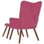 Sillón de relax con reposapiés terciopelo rojo tinto de , Sillones - Ref: Foro24-4016826, Precio: 136,49 €, Descuento: %