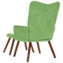 Sillón de relax con reposapiés terciopelo verde claro de , Sillones - Ref: Foro24-4016824, Precio: 136,75 €, Descuento: %