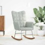 Silla mecedora de terciopelo gris claro de , Mecedoras - Ref: Foro24-4016832, Precio: 116,79 €, Descuento: %