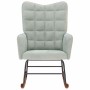 Silla mecedora de terciopelo gris claro de , Mecedoras - Ref: Foro24-4016832, Precio: 116,79 €, Descuento: %