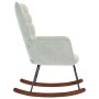 Silla mecedora de terciopelo gris claro de , Mecedoras - Ref: Foro24-4016832, Precio: 116,79 €, Descuento: %