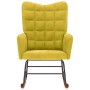 Silla mecedora de terciopelo amarillo de , Mecedoras - Ref: Foro24-4016839, Precio: 116,33 €, Descuento: %