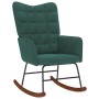 Mecedora con taburete de terciopelo verde oscuro de , Mecedoras - Ref: Foro24-4016845, Precio: 141,55 €, Descuento: %