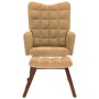 Mecedora con taburete de terciopelo marrón de , Mecedoras - Ref: Foro24-4016851, Precio: 140,53 €, Descuento: %