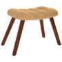 Mecedora con taburete de terciopelo marrón de , Mecedoras - Ref: Foro24-4016851, Precio: 140,53 €, Descuento: %