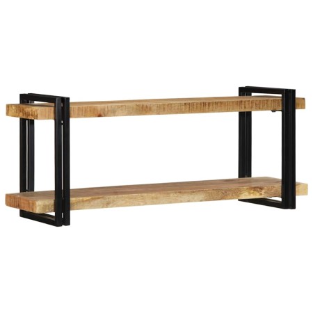 Estante de pared madera maciza de mango 110x33x45 cm de , Almacenamiento para CD y DVD - Ref: Foro24-4017488, Precio: 145,68 ...
