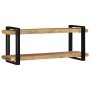 Estante de pared madera maciza de mango 110x33x45 cm de , Almacenamiento para CD y DVD - Ref: Foro24-4017488, Precio: 145,68 ...