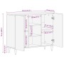 Aparador 90x33x75 cm madera maciza mango de , Aparadores - Ref: Foro24-4017820, Precio: 141,82 €, Descuento: %