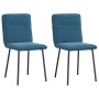 Sillas de comedor 2 unidades terciopelo azul de , Sillas de comedor - Ref: Foro24-4101219, Precio: 87,63 €, Descuento: %