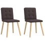 Sillas de comedor 2 unidades tela marrón oscuro de , Sillas de comedor - Ref: Foro24-4101072, Precio: 79,09 €, Descuento: %