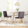 Sillas de comedor 2 unidades tela marrón oscuro de , Sillas de comedor - Ref: Foro24-4101072, Precio: 79,09 €, Descuento: %