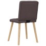 Sillas de comedor 2 unidades tela marrón oscuro de , Sillas de comedor - Ref: Foro24-4101072, Precio: 79,09 €, Descuento: %