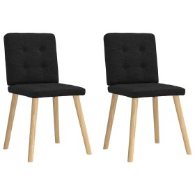 Sillas de comedor 2 unidades tela negro de , Sillas de comedor - Ref: Foro24-4101070, Precio: 79,09 €, Descuento: %