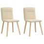 Sillas de comedor 2 unidades tela color crema de , Sillas de comedor - Ref: Foro24-4101227, Precio: 105,58 €, Descuento: %