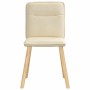 Sillas de comedor 2 unidades tela color crema de , Sillas de comedor - Ref: Foro24-4101227, Precio: 105,58 €, Descuento: %