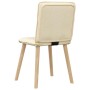 Sillas de comedor 2 unidades tela color crema de , Sillas de comedor - Ref: Foro24-4101227, Precio: 105,58 €, Descuento: %