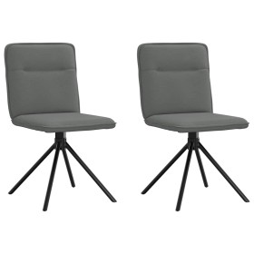 Sillas de comedor 2 unidades tela gris oscuro de , Sillas de comedor - Ref: Foro24-4101233, Precio: 105,57 €, Descuento: %