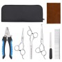 Set de tijeras de peluquería canina 6 piezas acero inoxidable de , Cortapelos para mascotas - Ref: Foro24-4101329, Precio: 21...