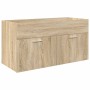 Set de muebles de baño 3 pzas madera contrachapada roble Sonoma de , Muebles de baño - Ref: Foro24-3325019, Precio: 325,25 €,...
