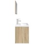 Set de muebles de baño 3 pzas madera contrachapada roble Sonoma de , Muebles de baño - Ref: Foro24-3325019, Precio: 325,25 €,...
