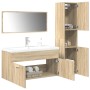 Juego de muebles de baño 4 pzas contrachapada roble Sonoma de , Muebles de baño - Ref: Foro24-3325025, Precio: 361,04 €, Desc...