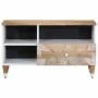 Mueble de TV madera maciza de mango 80x33,5x46 cm de , Almacenamiento para CD y DVD - Ref: Foro24-4018681, Precio: 64,65 €, D...