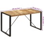 Mesa de comedor madera maciza de mango 140x70x75 cm en Mesas de comedor | Comprar online en Foru.es