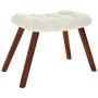 Sillón de relax con taburete terciopelo crema de , Sillones - Ref: Foro24-4016830, Precio: 148,83 €, Descuento: %
