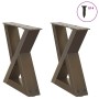 Patas para mesa centro 2 uds acero natural 40x(30-31,3)cm acero de , Patas para mesas - Ref: Foro24-4012683, Precio: 67,32 €,...
