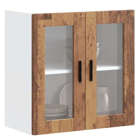 Armario de pared para cocina puerta cristal Porto madera vieja de , Armarios de cocina - Ref: Foro24-854155, Precio: 69,80 €,...